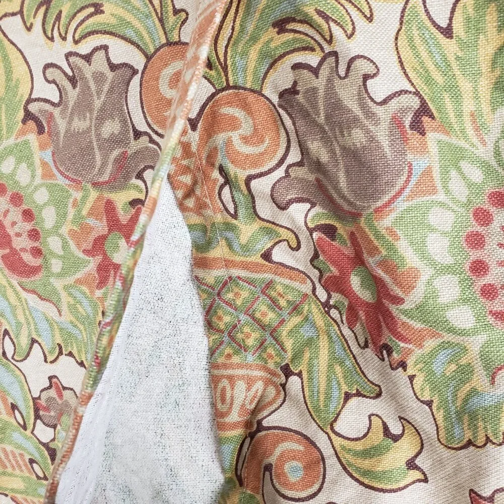 Pair of Pottery Barn Simone Jacobean Linen Cotton Standard Pillow Shams